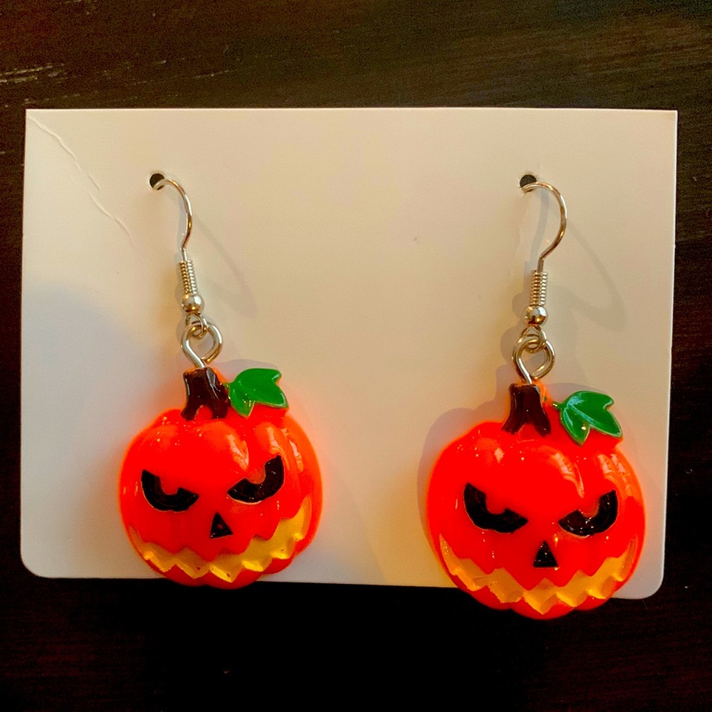 Halloween pumpkin earrings